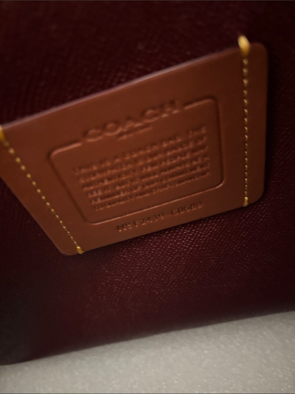 Coach Willow Large Pebbled Leather Tote with Gold Accent - Picture 6 of 9
